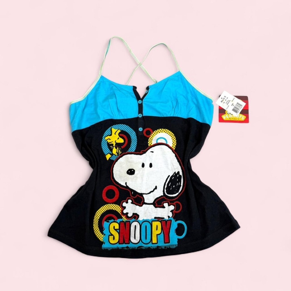 Deadstock Vintage y2k NWT Snoopy babydoll character tank top